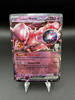 Pokemon TCG-Team Rocket's Mewtwo ex-216-Sv: Scarlet & Violet Promo-Holo NM - Image 1