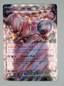 Team Rocket's Mewtwo ex 216 Holo Promo SV: Scarlet & Violet NM English Pokemon - Image 1