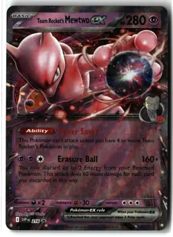 Team Rocket's Mewtwo ex ⭐ 216 Holo Promo Scarlet & Violet 2025 Pokemon NM - Image 1