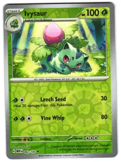 Ivysaur 002/165 Reverse Holo SV: Scarlet & Violet 151 English Pokemon NM - Image 1