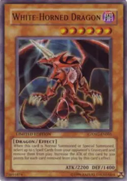 White-Horned Dragon - GXNG-EN001 - Ultra Rare - Limited Edition x1 - Lightly Pla - Image 1