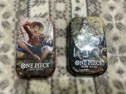 Lot Of 2 One Piece Card Game Mini-Tin Pack Set Vol.2 Monkey D Luffy & Sabo Promo - Image 1