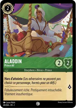 69/204 FOIL ⭐ Aladdin, Prince Ali | carte Disney Lorcana FR (2023) - Image 1