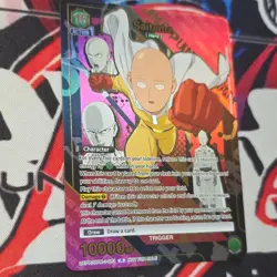 Union Arena One Punch Man Saitama R Holo Hero Card Trigger UEPR/OPM-1-061 - Image 1