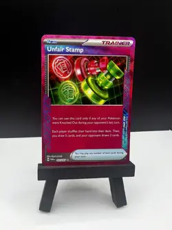 Unfair Stamp 165/167 Twilight Masquerade Ace Spec Holo Pokemon TCG Card NM - Image 1