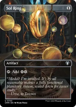Sol Ring (Borderless) -Foil Near Mint MTG Commander Masters - Image 1
