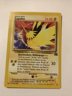 Pokemon Portuguese ZAPDOS Black Star Promo Card #23 RARE - Image 1