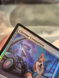 FOIL C 0236 Chrome Companion Dog Artifact Common Edge of Eternities MTG Card - Image 2