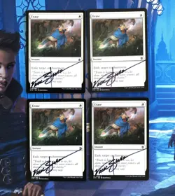 4 x Erase MTG Cards Signed by Artist Zack Stella Khans of Tarkir 2014 - Image 1