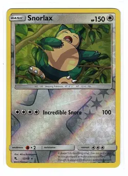 Snorlax 50/68 Hidden Fates Reverse Holo Rare - Pokemon Card NM - Image 1