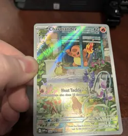 Pokemon TCG Obsidian Flames ETB Charmander Holo Black Star Promo Card 044 DAMAGE - Image 3