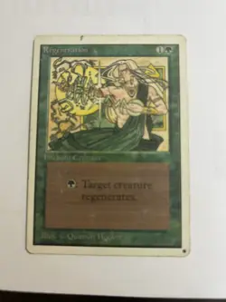Magic: The Gathering Regeneration MTG Revised Edition Vintage 1994 HP - Image 1