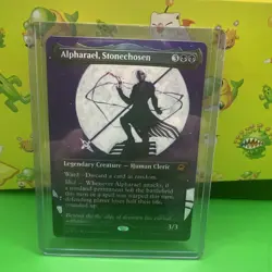 MTG Magic The Gathering Alpharael, Stonechosen Foil EOE Mythic Borderless Black - Image 1