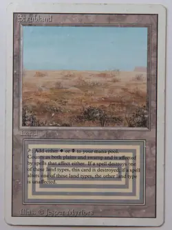 Magic: The Gathering - Scrubland, Revised Edition - HP - Dual Land READ DESC - Image 3