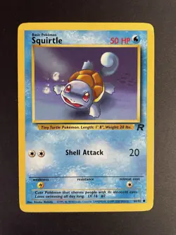 Pokemon Squirtle 68/82 Team Rocket Regular English 2000 Common Card, Near Mint - Image 1