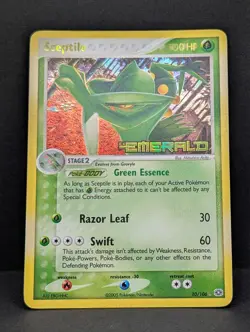 Sceptile EX Emerald Stamp Reverse Holo Rare 10/106 2006 Pokemon TCG MP - Image 3