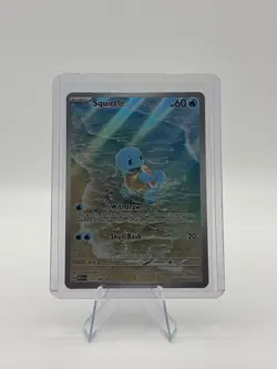 Pokemon TCG Squirtle 170/165 Scarlet & Violet 151 Illustration Rare Holo Card - Image 1