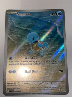 Squirtle #170/165 NM Pokemon Scarlet & Violet 151 Illustration Rare – Free Case - Image 3