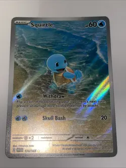 Squirtle #170/165 NM Pokemon Scarlet & Violet 151 Illustration Rare – Free Case - Image 4
