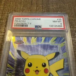 PSA 8 Topps Chrome Pikachu #25 2000 Topps Chrome Pokemon TV - Image 2