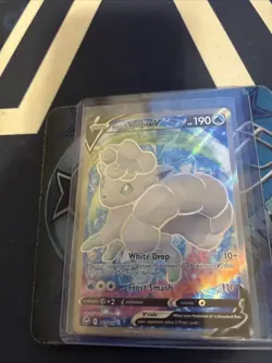 Pokemon TCG Alolan Vulpix V (Full Art) Silver Tempest 173/195 Holo Ultra Rare - Image 1