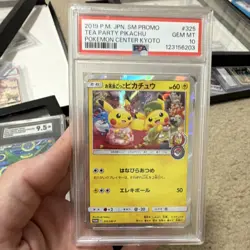Pokemon Tea Party Pikachu SM Promo Pokemon Center Kyoto Japanese PSA 10 325/SM-P - Image 1
