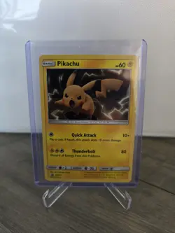 Pokemon TCG Pikachu SM227 Black Star Promo Sun & Moon Holo 2019 - Image 1