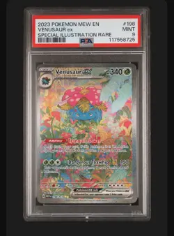 2023 POKEMON MEW EN-151 SPECIAL ILLUSTRATION RARE #198 VENUSAUR EX PSA 9 - Image 1
