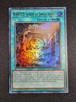 Yugioh - WANTED: Seeker of Sinful Spoils RA03-EN074 1st Edition Ultra Rare NM - Image 1