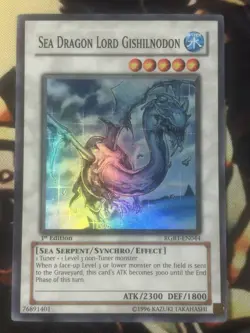 Yugioh: Sea Dragon Lord Gishilnodon - RGBT-EN044 - Super Rare - 1st Edition - LP - Image 1