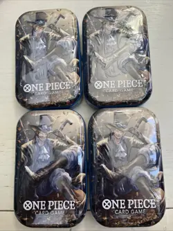 SEALED One piece Sabo tin pack Set Vol.2 English lot of 4 OP-13 - Image 1