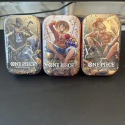 One Piece OP-13 Tin Set Vol 2 (3 Tins Set) - Factory Sealed - Image 1