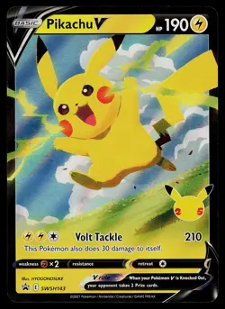 Pokemon Card - Pikachu V Sword & Shield Promo SWSH143 Holo - Image 1