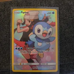 Pokemon TCG Piplup Holo Secret Rare Card Cosmic Eclipse 239/236 - Image 1