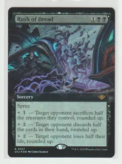 MAGIC OUTLAWS OF THUNDER JUNCTION | RUSH OF DREAD | EXTENDED ART FOIL | - Image 1