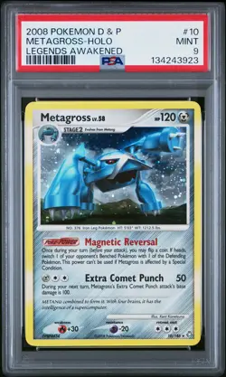 2008 Pokemon Diamond & Pearl Legends Awakened #10 Metagross-Holo PSA 9 - Image 1