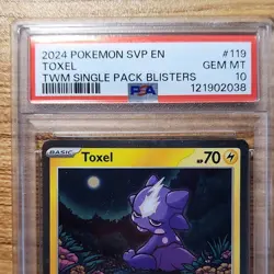 Pokemon Toxel 119 Scarlet & Violet Promo Holo English 2024 PSA 10 GEM MT - Image 3