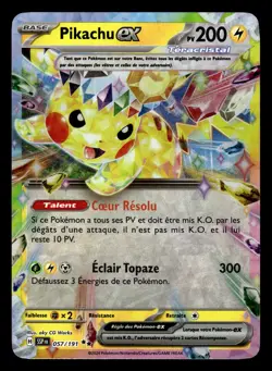 Carte Pokemon PIKACHU 057/191 EX EV8 Etincelles Deferlantes SSP FR NEUF - Image 1