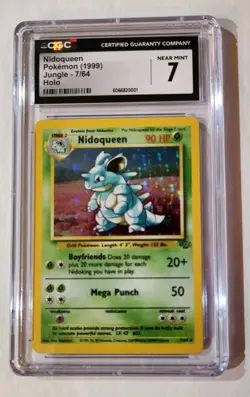 Vintage WOTC 1999 Pokemon Jungle 7/64 Nidoqueen Holo Rare CGC 7 - Image 1