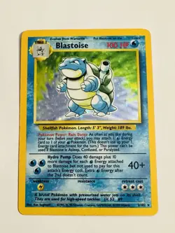 Pokemon Blastoise Base Set Holo Rare 2/102 100 HP Stage 2 1999 Wizards - Image 1