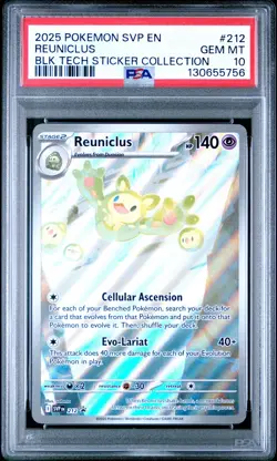 PSA 10 Reuniclus #212 Pokemon SVP Black Star Promos English 2025 - Image 1