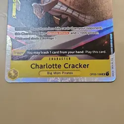 One Piece The Best PRB-01 Charlotte Cracker OP03-108 SR English NM Reprint TCG - Image 4