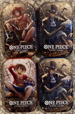 Lot of 4 One Piece Mini Tins OP-13 Factory Sealed New English - Image 1