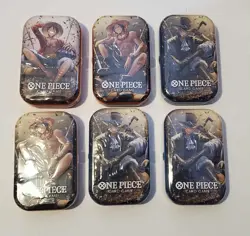 One Piece Vol 2 Mini Tin Pack Set Vol 2 OP-13 Factory Sealed Tins - Lot of 6 - Image 1