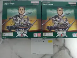 2BOXes Union Arena Card Game Booster Attack on Titan Vol2 EX10BT Sealed Japanese - Image 1
