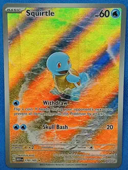 Pokemon Cards - Squirtle (Art) - 170/165 - Near Mint! - Image 1
