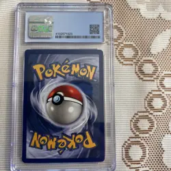 CGC 9 MINT English Hitmonlee 1999 Fossil 7/62 Holo Rare Pokemon Card - Image 2