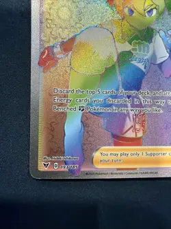 Pokemon TCG Bea Trainer 193/185 Vivid Voltage Holo Rainbow Rare Card - Image 5