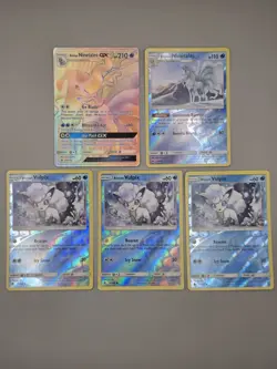 Pokemon TCG Guardians Rising - Alolan Ninetales GX 5 Card Holo Set (High Rarity) - Image 1