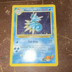 Pokemon Misty's Seadra 009/132 Gym Heroes Holo Rare Stage 1 70 HP English Card - Image 1